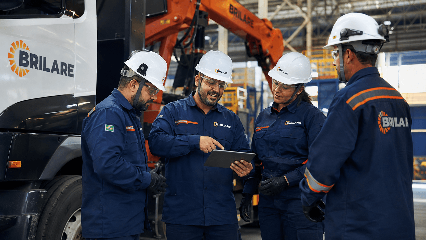 Execução de operação industrial da Brilare